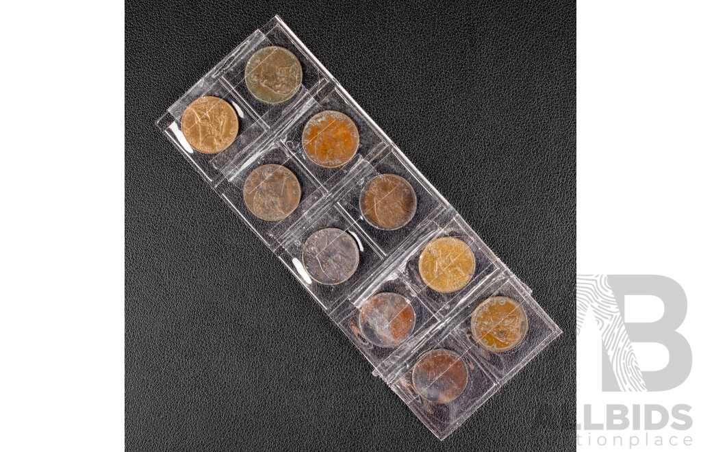 Ten Great Britain Farthings Including 1911, 1916, 1917, 1926, 1928(2) 1929, 1932, 1933, 1935