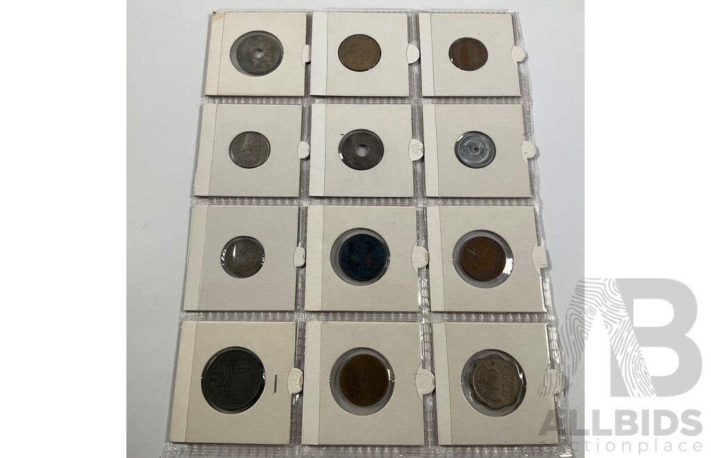Collection of International Coins Including England, France, Italy, Singapore, Canada, USA, Switzerland, Germany, Austria and More