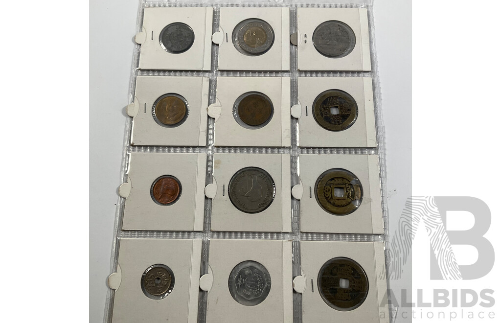 Collection of International Coins Including England, France, Italy, Singapore, Canada, USA, Switzerland, Germany, Austria and More