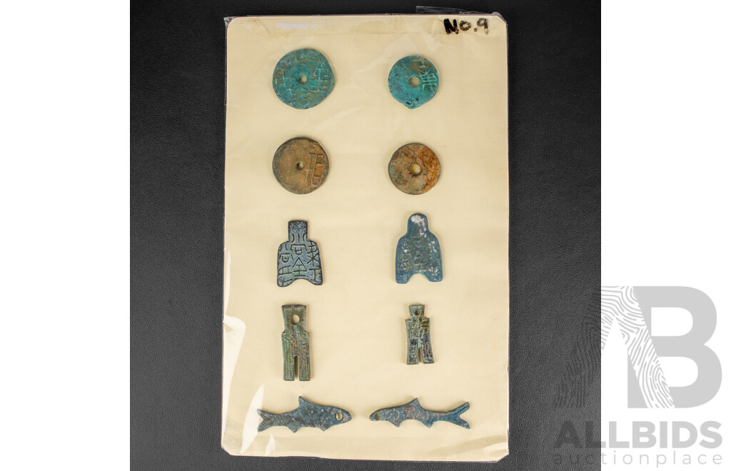 Collection of Vintage Chinese Coins and Pendants