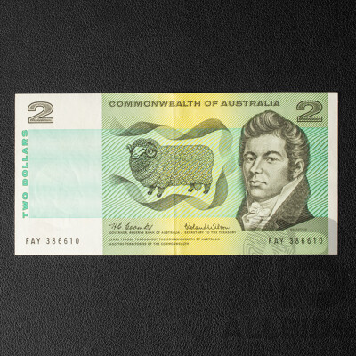 Australian 1966 Two Dollar Note, Coombs/Wilson R81, FAY 386610
