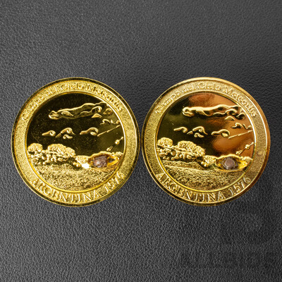 Two Argentina Campo Del Cielo Meteorite Coins