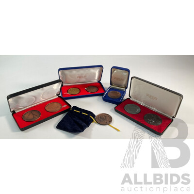 Australian Medallions Including Stokes 1974 Hobart Cup, 1982 Tasmanian Numismatic Society, 1979 Stonehaven Cup, 1977 Port Arthur Penal Settlements, Western Australia 150th Anniversary...........