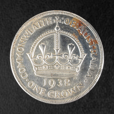 Australian 1938 KGVI Silver Crown .925