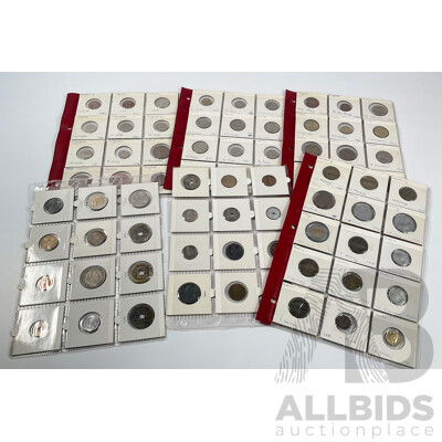 Collection of International Coins Including England, France, Italy, Singapore, Canada, USA, Switzerland, Germany, Austria and More