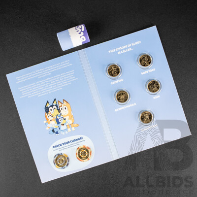 Australian RAM 2026 Seven Two Dollar Coin Set, Bluey Sleepy Time, Camping, Granny Mobile, Baby Race, Rain