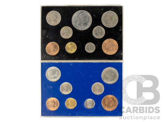 United Kingdom 1965 and 1966 Coinage of Great Britain Sets