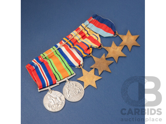 Collection of Word War Two Army Medals Including 1939-1945 Star, The Africa Star, The Burma Star, The France and Germany Star, The Defence Medal