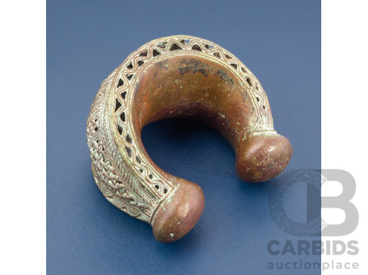 Vintage African Ornate Bronze Wedding Torque