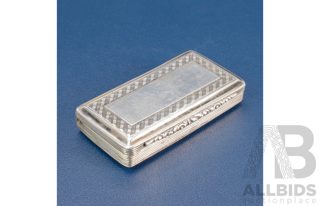 Antique Silver Snuff Box, Francis Clark, Birmingham, 1841