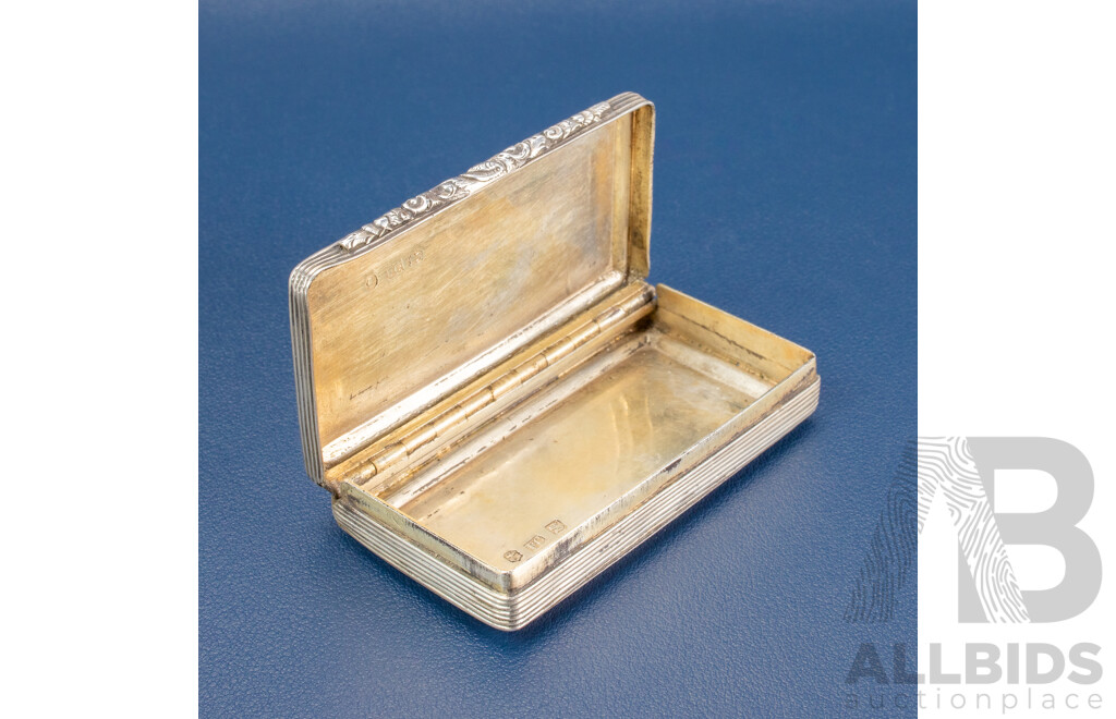 Antique Silver Snuff Box, Francis Clark, Birmingham, 1841