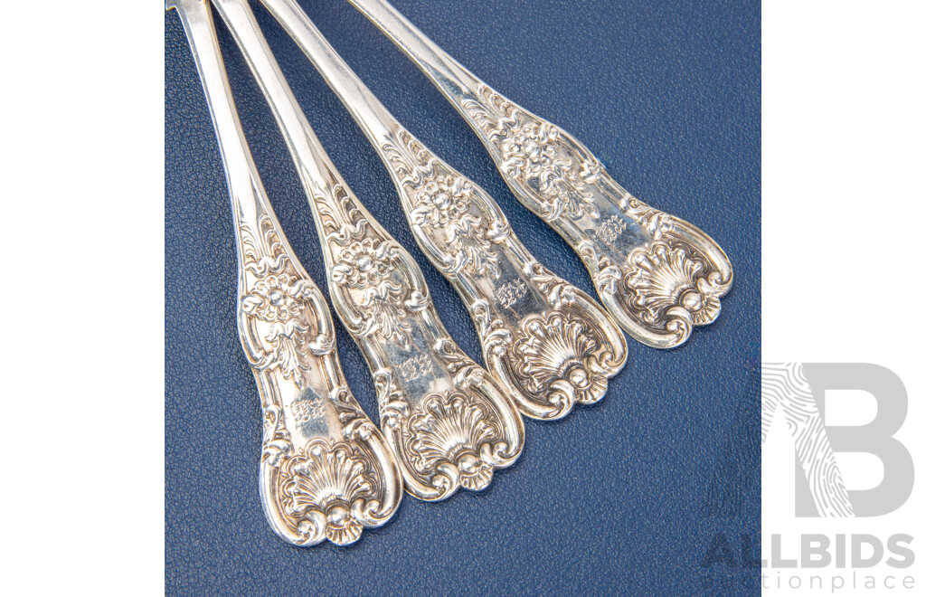 Six Sterling Silver Spoons with Shell and Floral Motifs, Robert Scott, Glasgow, 1841