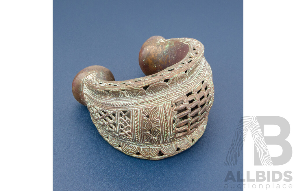 Vintage African Ornate Bronze Wedding Torque