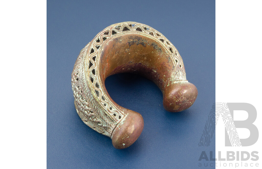 Vintage African Ornate Bronze Wedding Torque
