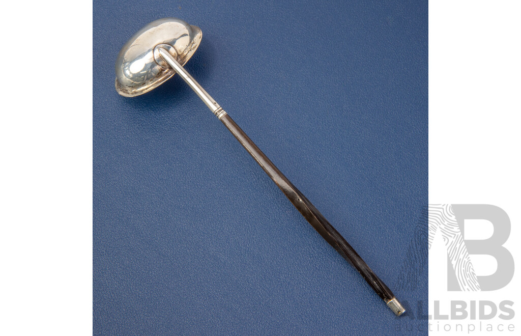 Antique Sterling Silver Toddy Ladle with Barley Twist Handle