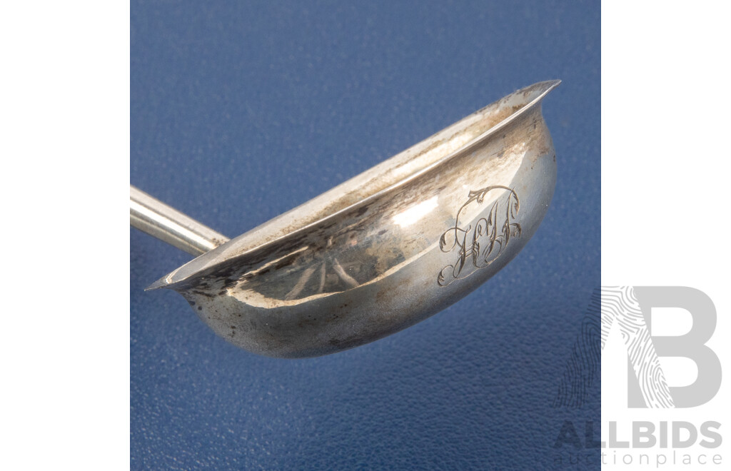 Antique Sterling Silver Toddy Ladle with Barley Twist Handle
