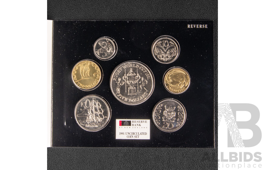 New Zealand 1968 Proof Coin Set, 1991 and 2002 UNC Coin Sets, Samoa 1967/1974 UNC Coin Sets