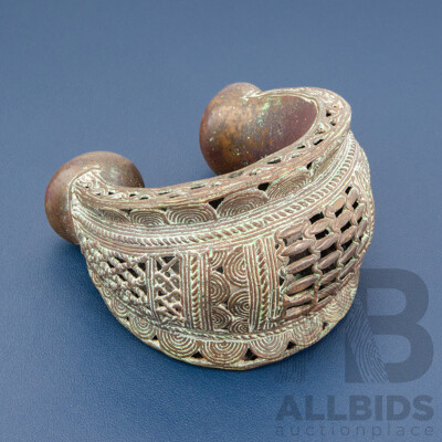 Vintage African Ornate Bronze Wedding Torque
