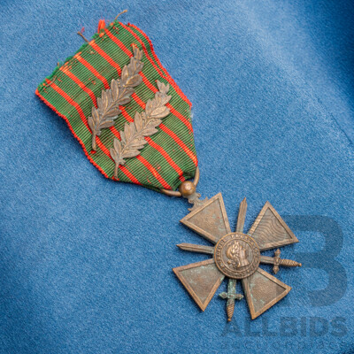 French WW1 Croix De Guerre 1914-15 Medal