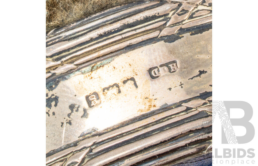 Antique Silver Pin Cushion, London, 1902, Silver Perfume Bottle with Tortoise Shell Top, London, 1912, Silver Lidded Trinket Jar