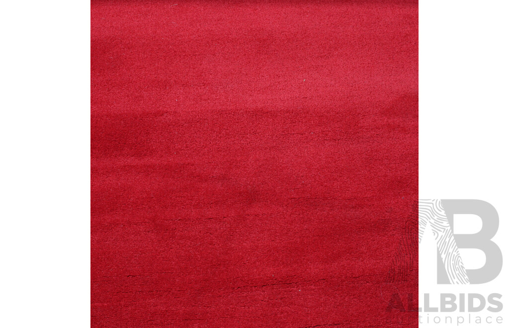 Massive Machine Made Acrylic Red Hallway Runner