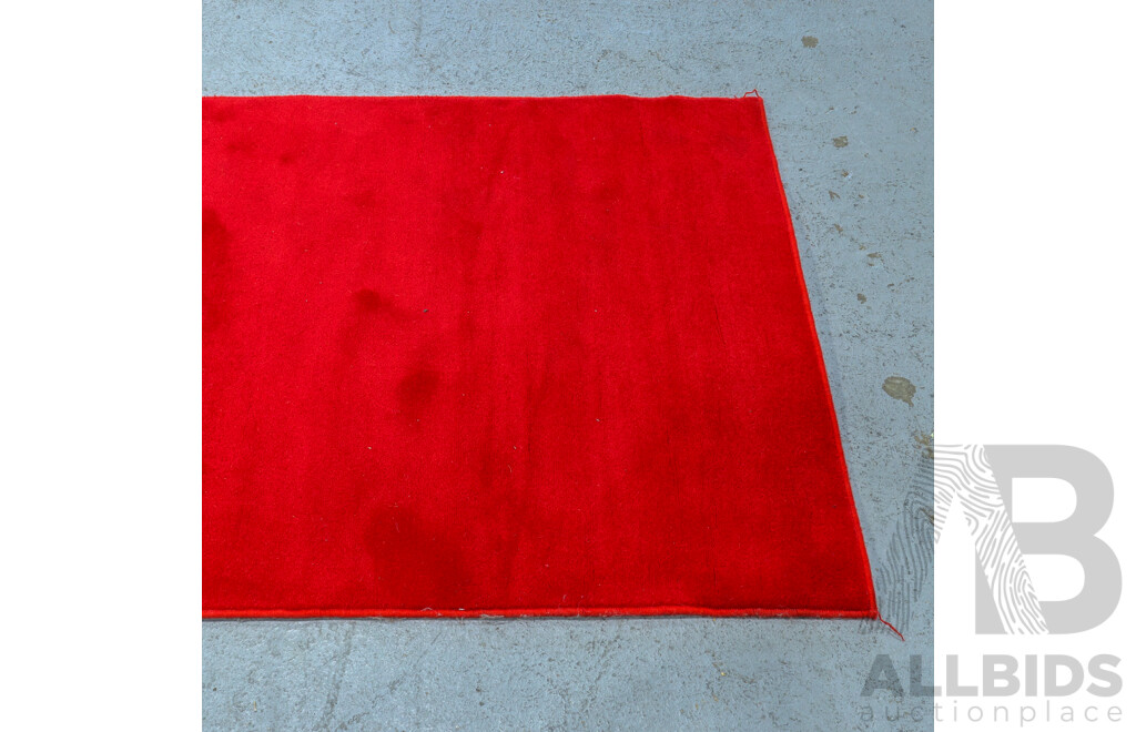 Massive Machine Made Acrylic Red Hallway Runner