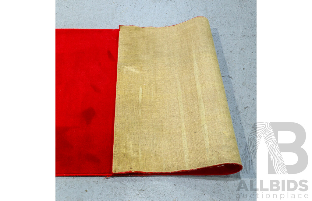 Massive Machine Made Acrylic Red Hallway Runner