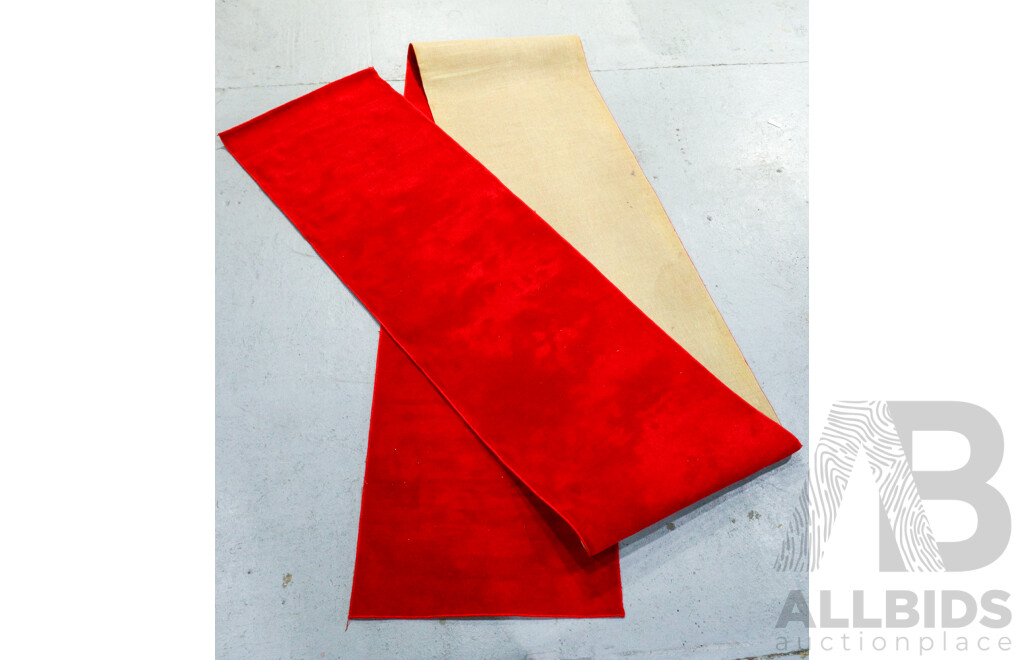 Massive Machine Made Acrylic Red Hallway Runner