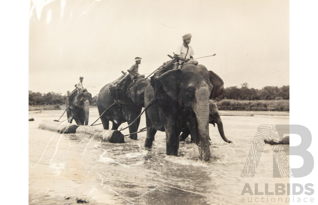 Very Interesting Historical Collection Black & White Photographs Featuring Varied Vistas & Scenes From Burma/Myanmar, 43 x 32 cm (album)