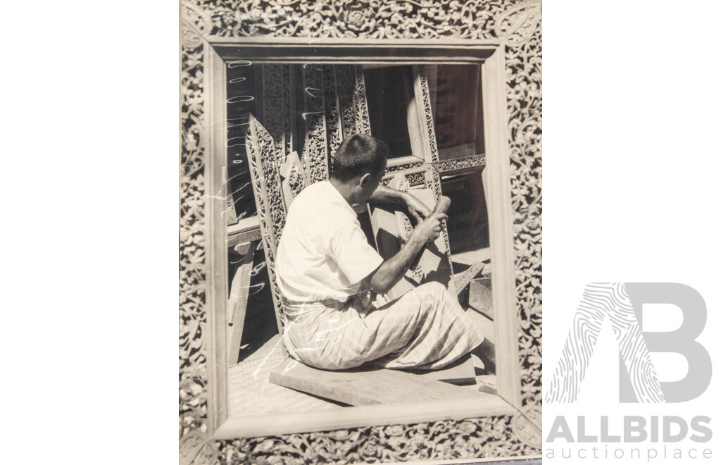 Very Interesting Historical Collection Black & White Photographs Featuring Varied Vistas & Scenes From Burma/Myanmar, 43 x 32 cm (album)