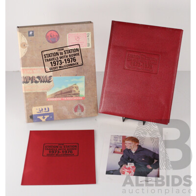 Limited Edition 242 of 2000, Signed by David Bowie,  'From Station to Station: Travels with David Bowie 1973-1976', by Geoff MacCormack, Genesis Publications, 2002, Hard Cover in Solander Case