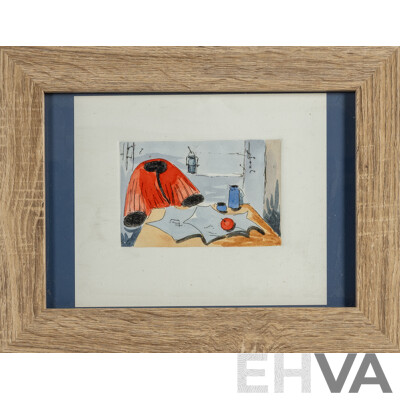 Pro Hart, (20th Century, Crib Time, Hand Coloured Etching, Unsigned Publisher's Proof, 29 x 37 cm (frame)