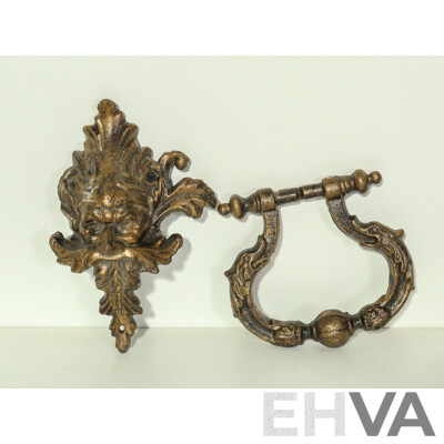 Collection of Cast Iron Including Retro Ducks, Horse, Masks, Bottle Opener, Door Knocker and Anvil