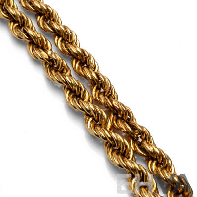18ct Yellow Gold Rope Bracelet - 3.98gms