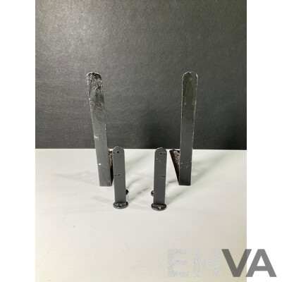 Two Pairs of Cast Iron Wall Mounts