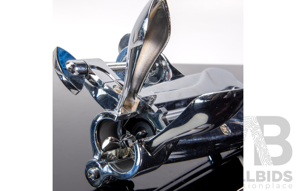 Chrome Bench Mount Cork Screw in Presentation Case