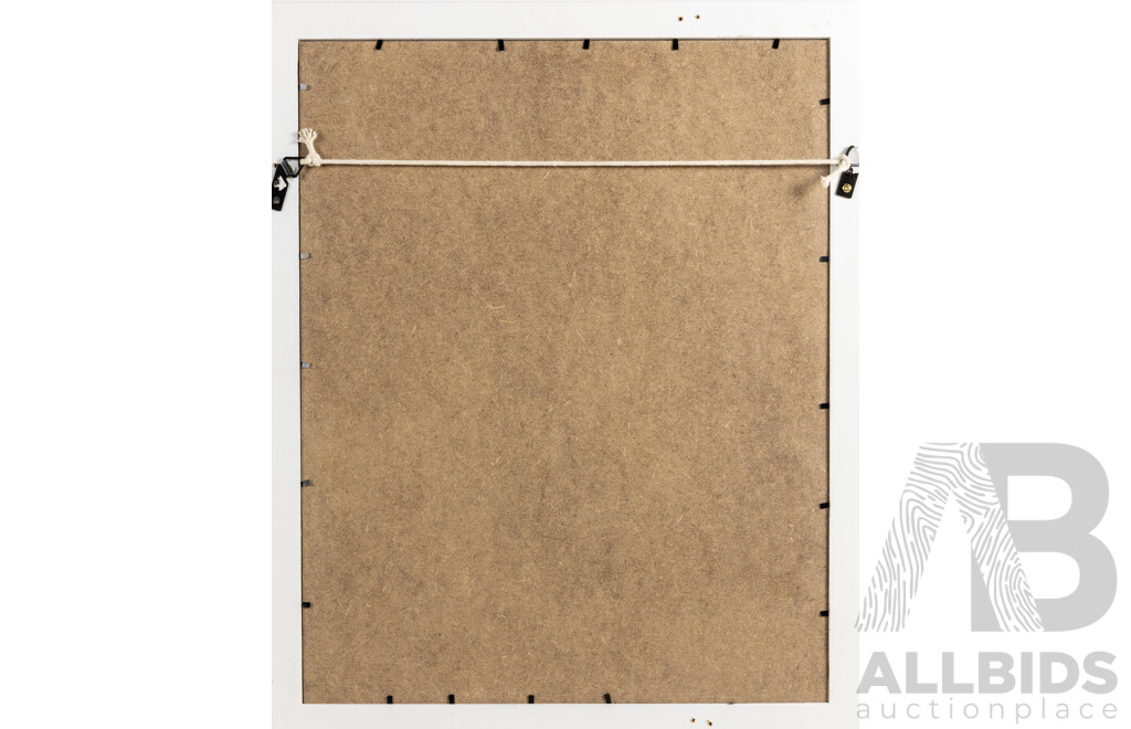 Pro Hart, (20th Century, Australian, 1928-2006), Nude Fixing Hair, Editioned Etching, 56.5 x 46.5 cm (frame)