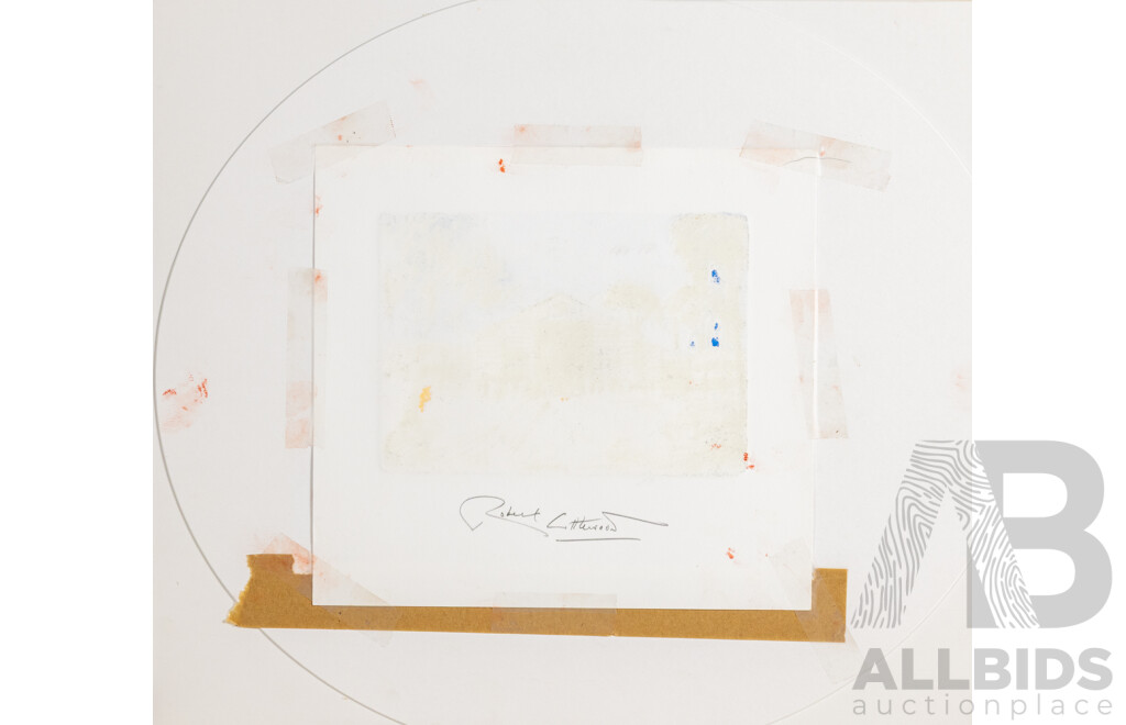 Pro Hart (20th Century, Australian, 1928-2006), Old Larloona Woolshed, Hand Coloured Editioned Etching, 12 x 17 cm (image)