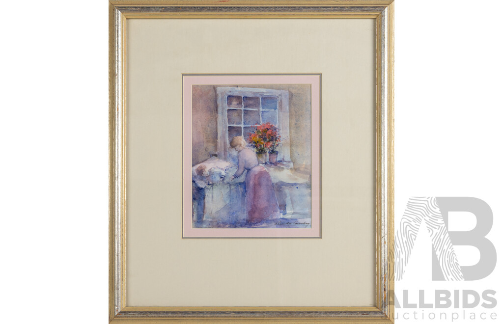 Wendy Courtney (20th Century, Australian, Active C1980s), Sweet Dreams, Original Watercolour, 46 x 41 cm (frame)