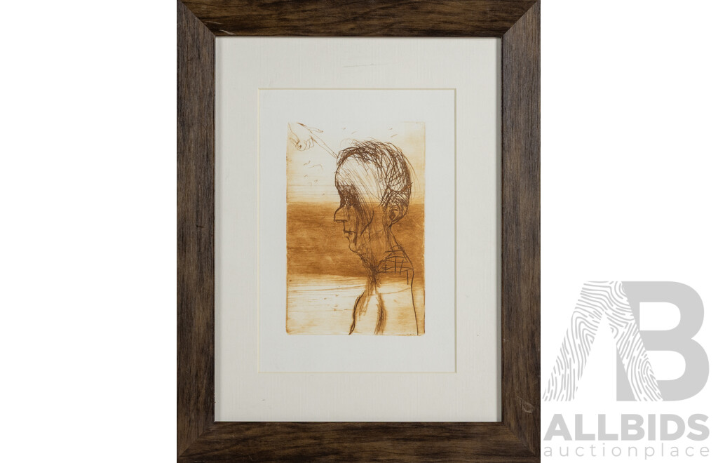 John Olsen, (20th Century, Australian, 1928-2023 ) The Stroke (from the Book New York Nowhere by Same), Unsigned Printer's Proof After Original 1998 Etching, 48 x 38 cm (frame)