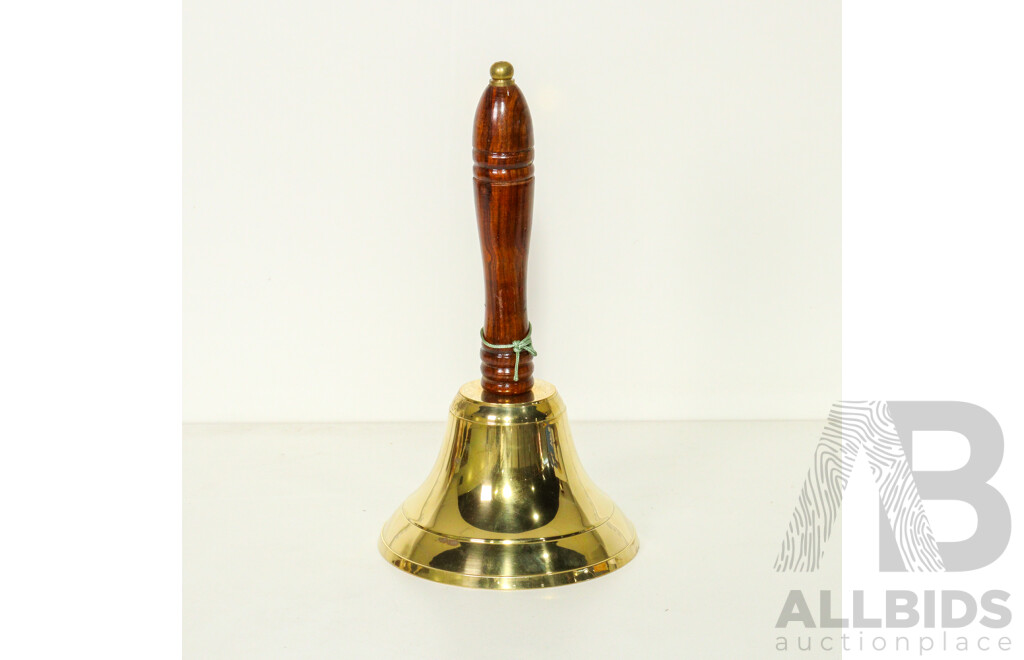 Classic Brass Hand Bell with Wooden Handle