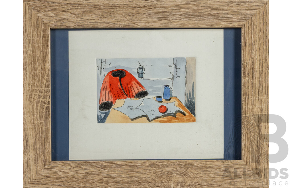 Pro Hart, (20th Century, Crib Time, Hand Coloured Etching, Unsigned Publisher's Proof, 29 x 37 cm (frame)