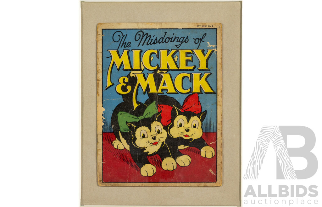 Artist Unknown (20th Century, Australian, C1940s), The Misdoings of Mickey & Mack, Antiquarian Children's Comic Book, 36 x 28 cm (frame)