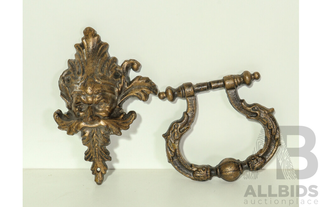 Collection of Cast Iron Including Retro Ducks, Horse, Masks, Bottle Opener, Door Knocker and Anvil