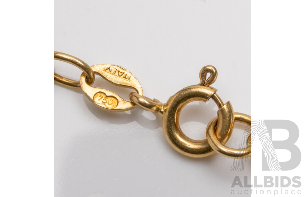 18ct Yellow Gold Rope Bracelet - 3.98gms