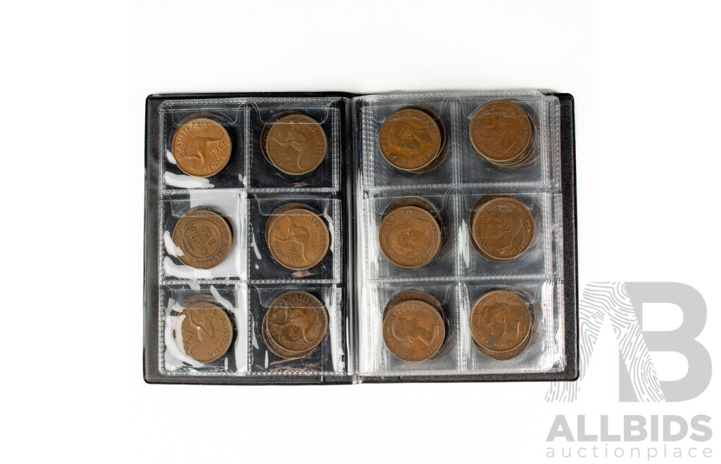 Album of Sixty Australian Pennies, Examples Spanning 1912 to 1964
