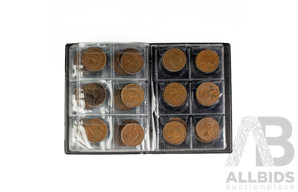 Album of Sixty Australian Pennies, Examples Spanning 1912 to 1964