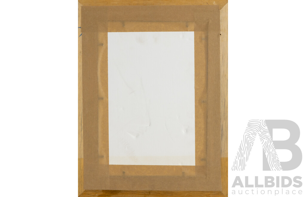 Margaret Preston (19/20th Centuries, Australian, 1875-1963), Indigenous Portrait (1925), Antique Colour Print After Original Woodcut, 39 x 31 cm (frame)