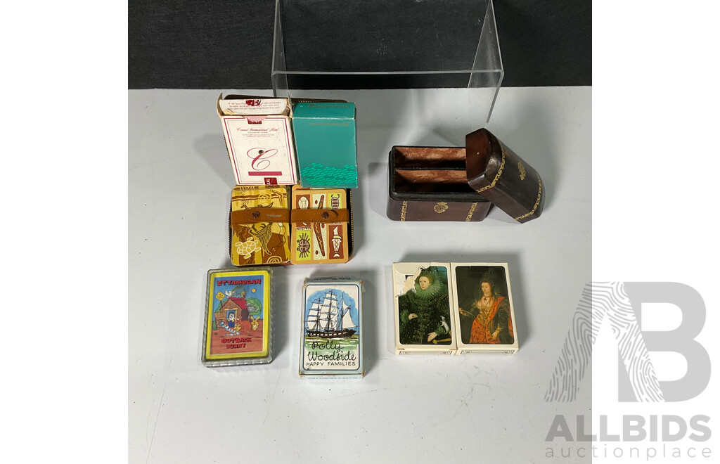 Collection of Seven Playing Cards and Card Games