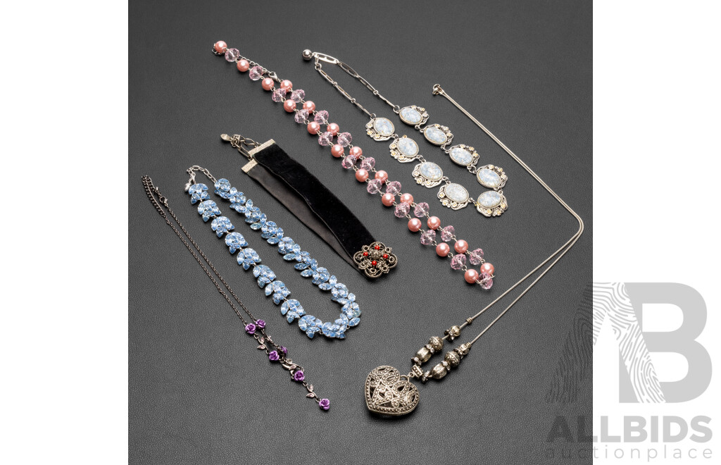 Collection of Vintage Fancy Necklaces - Lot of 6